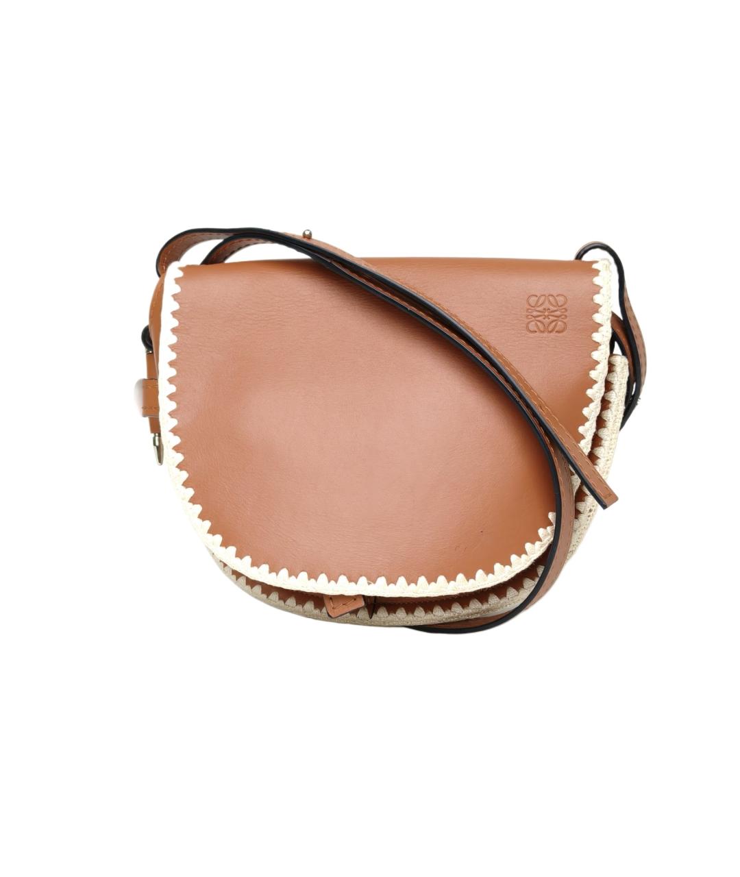 LOEWE Коричневая кожаная сумка через плечо, фото 9