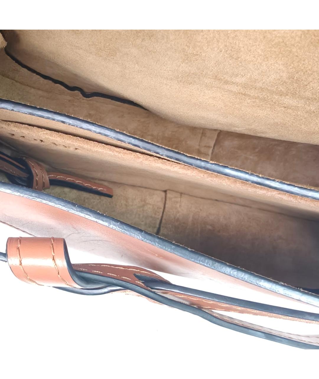 LOEWE Коричневая кожаная сумка через плечо, фото 7