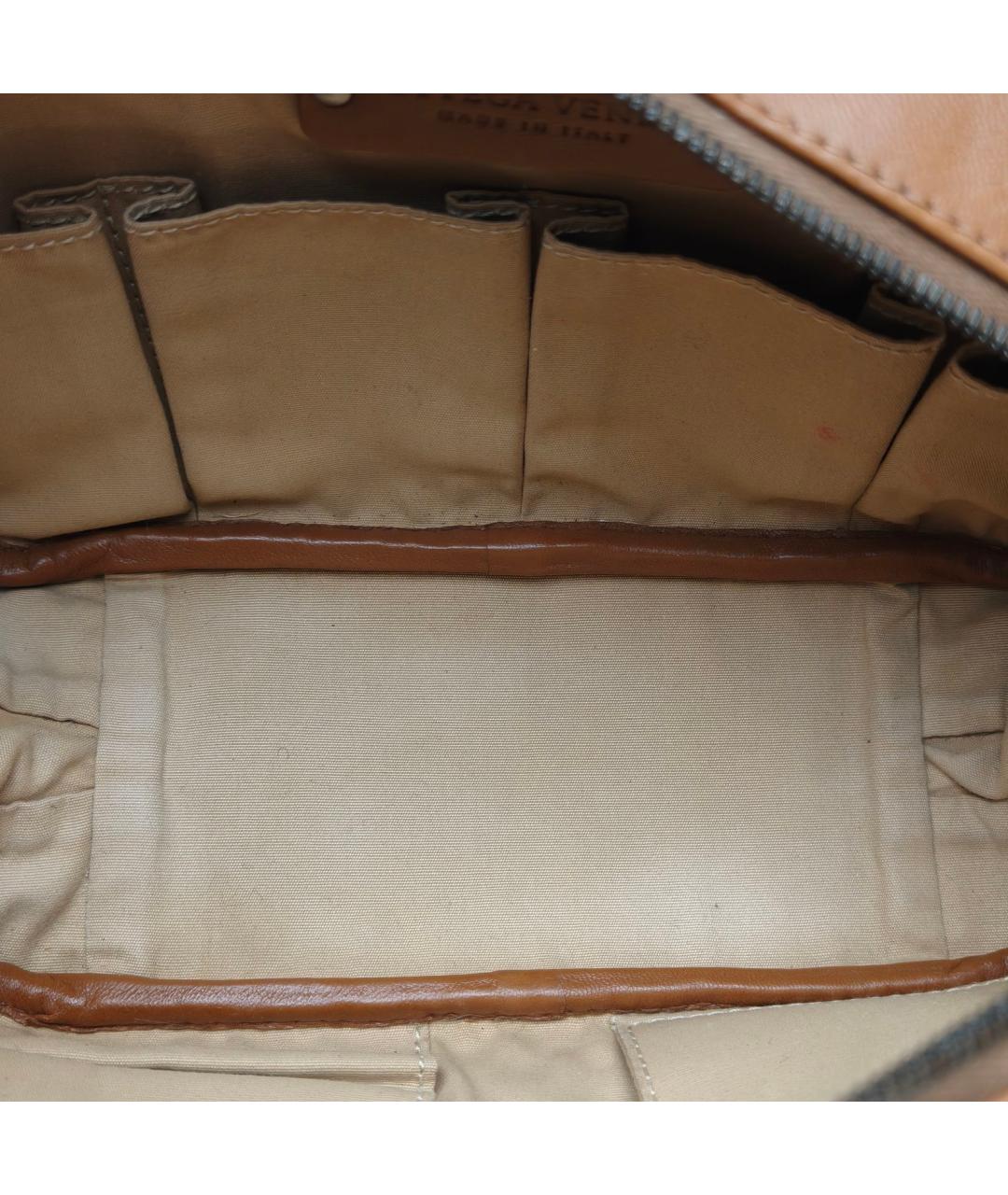 BOTTEGA VENETA Коричневая кожаная сумка через плечо, фото 7