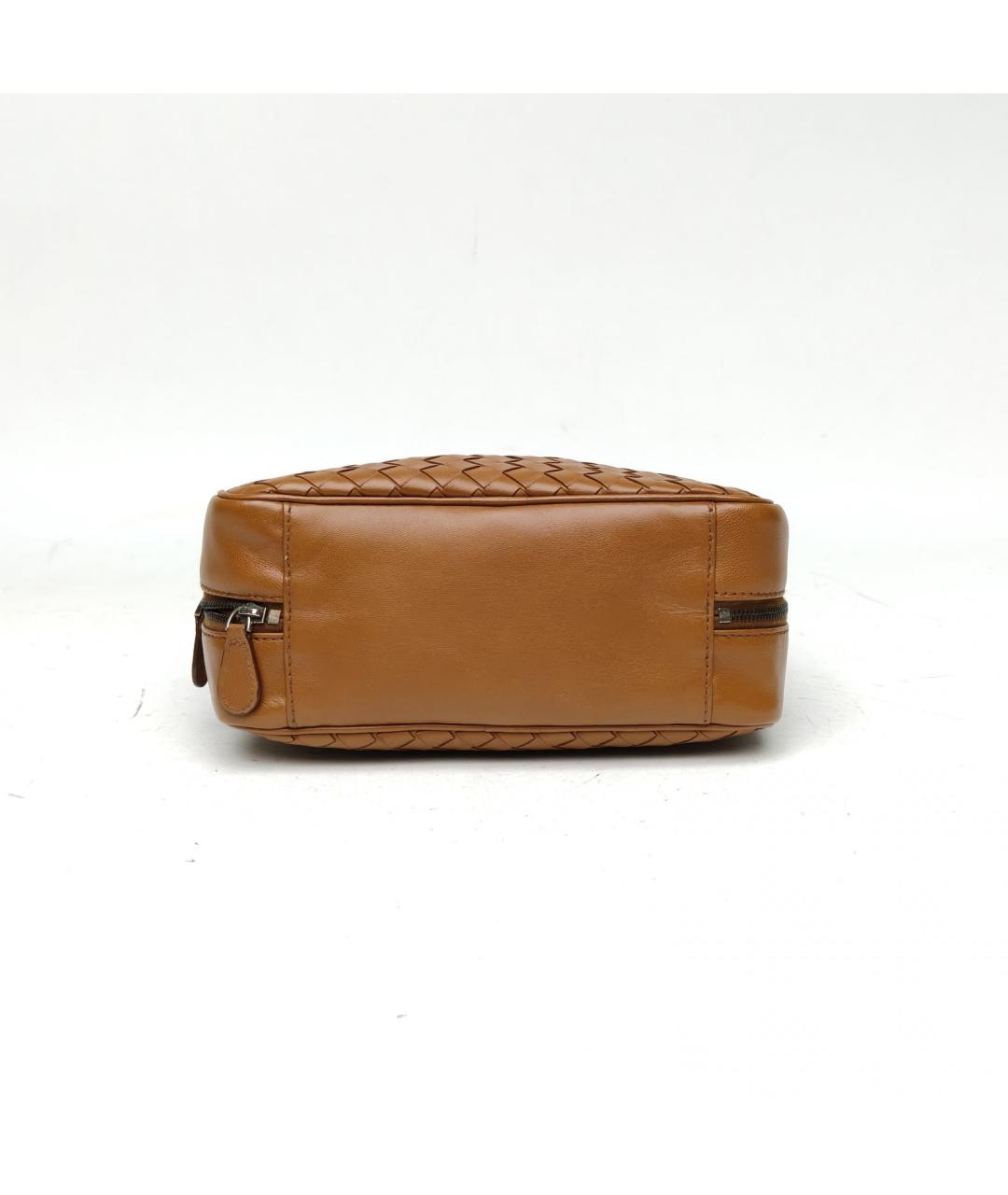 BOTTEGA VENETA Коричневая кожаная сумка через плечо, фото 6