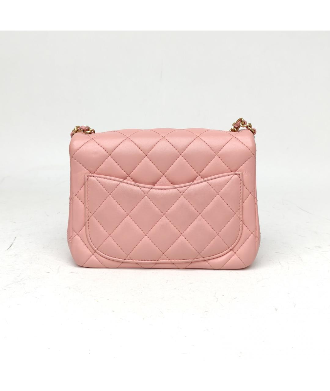 CHANEL Розовая кожаная сумка через плечо, фото 4