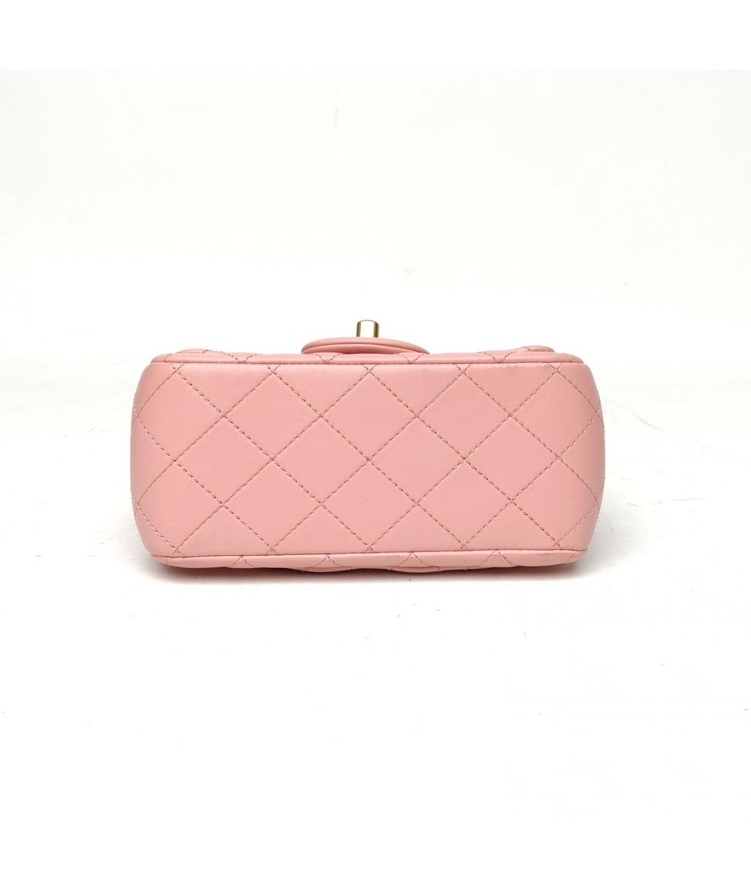 CHANEL Розовая кожаная сумка через плечо, фото 6