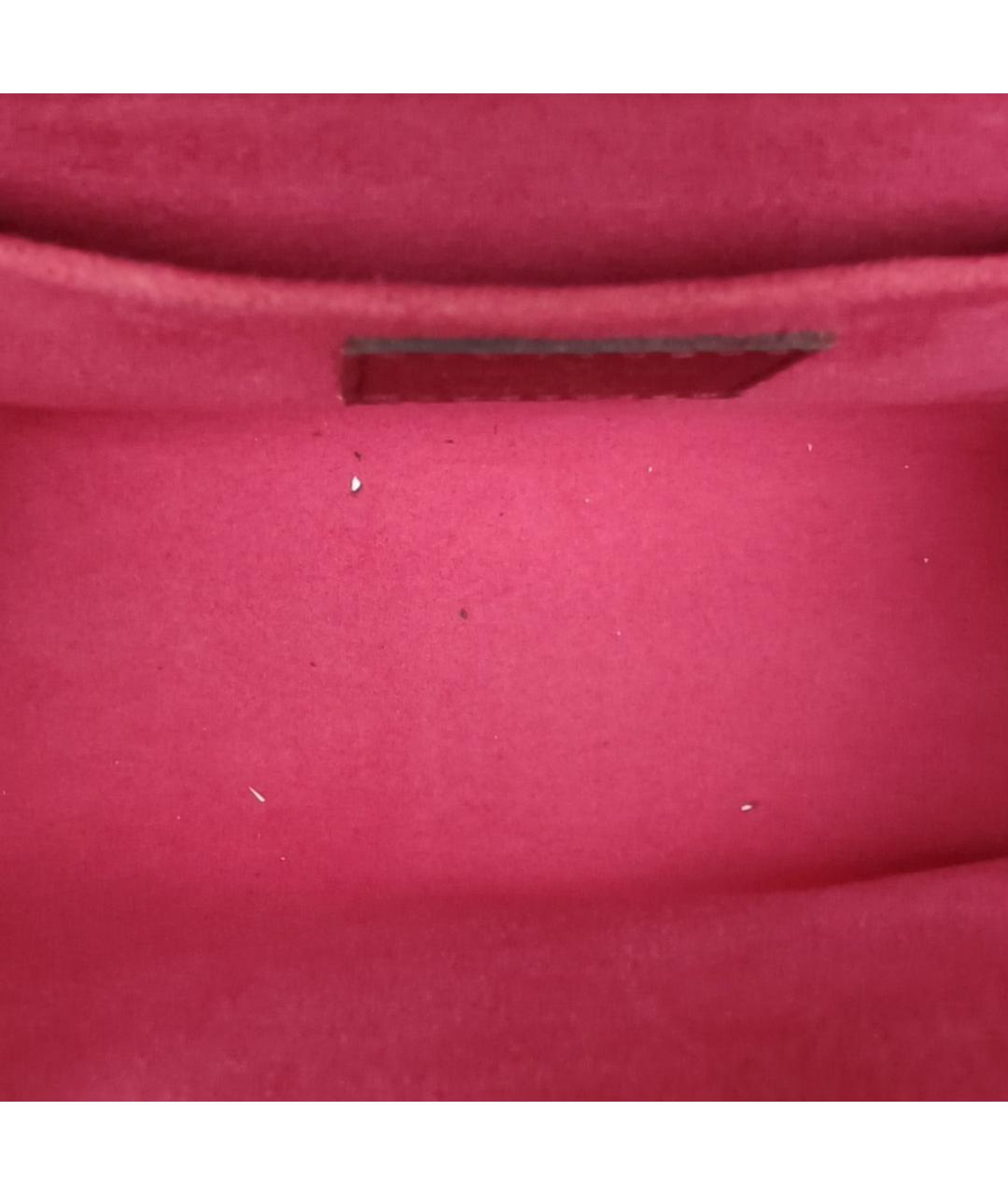 LOUIS VUITTON Красная кожаная сумка через плечо, фото 6