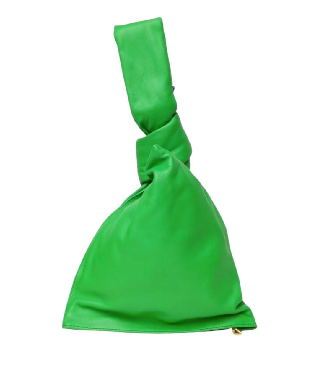 BOTTEGA VENETA Зеленая кожаная сумка через плечо, фото 1