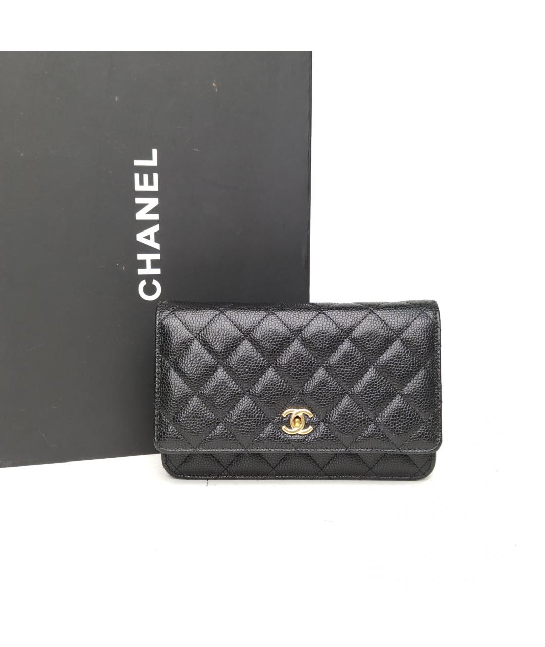 CHANEL Черная кожаная сумка через плечо, фото 6