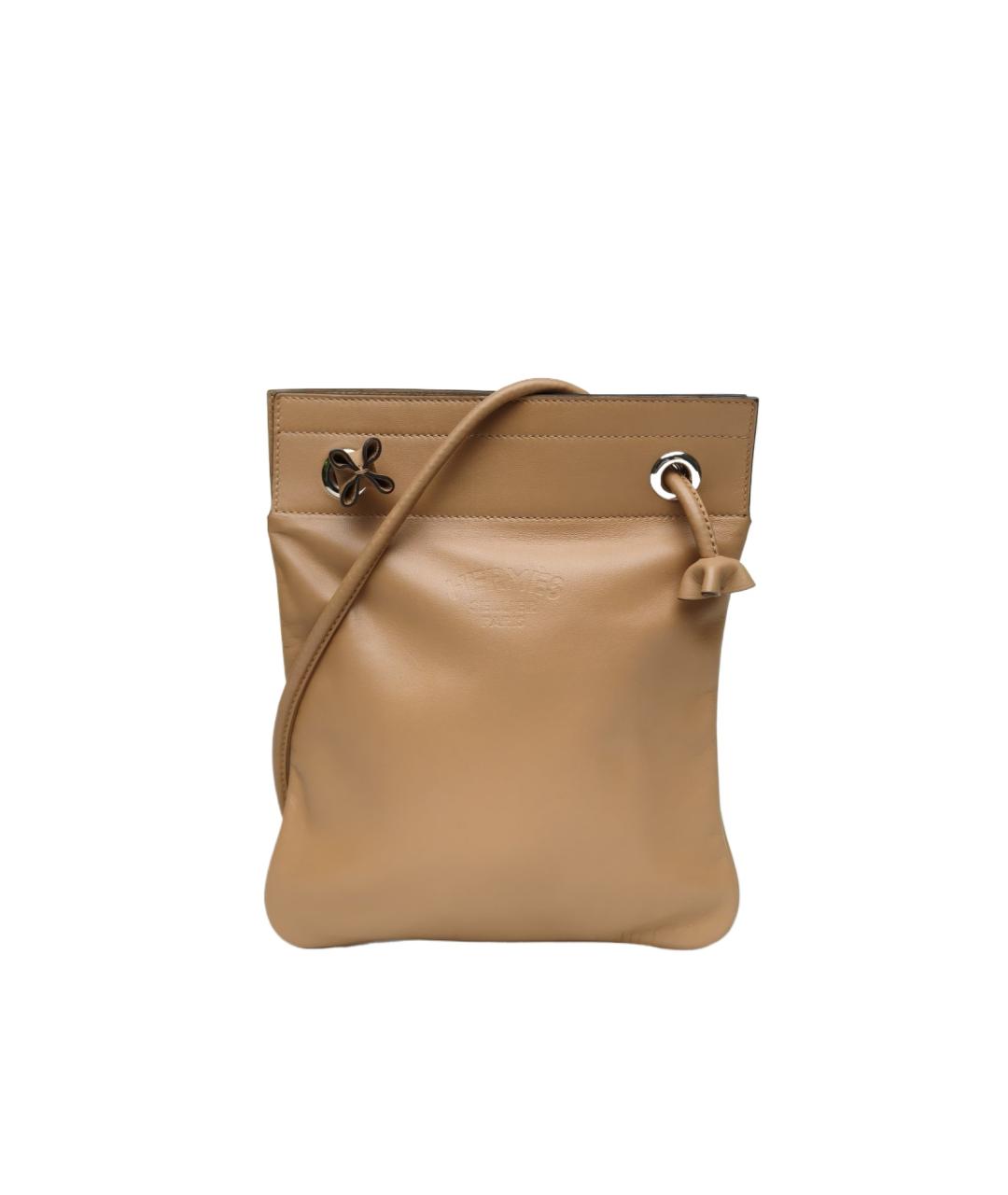 HERMES Коричневая кожаная сумка через плечо, фото 9