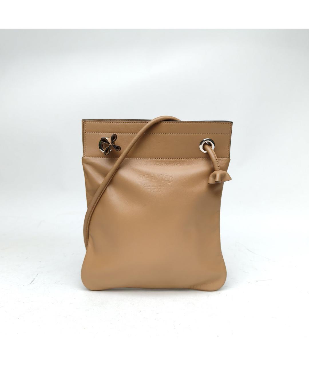 HERMES Коричневая кожаная сумка через плечо, фото 2