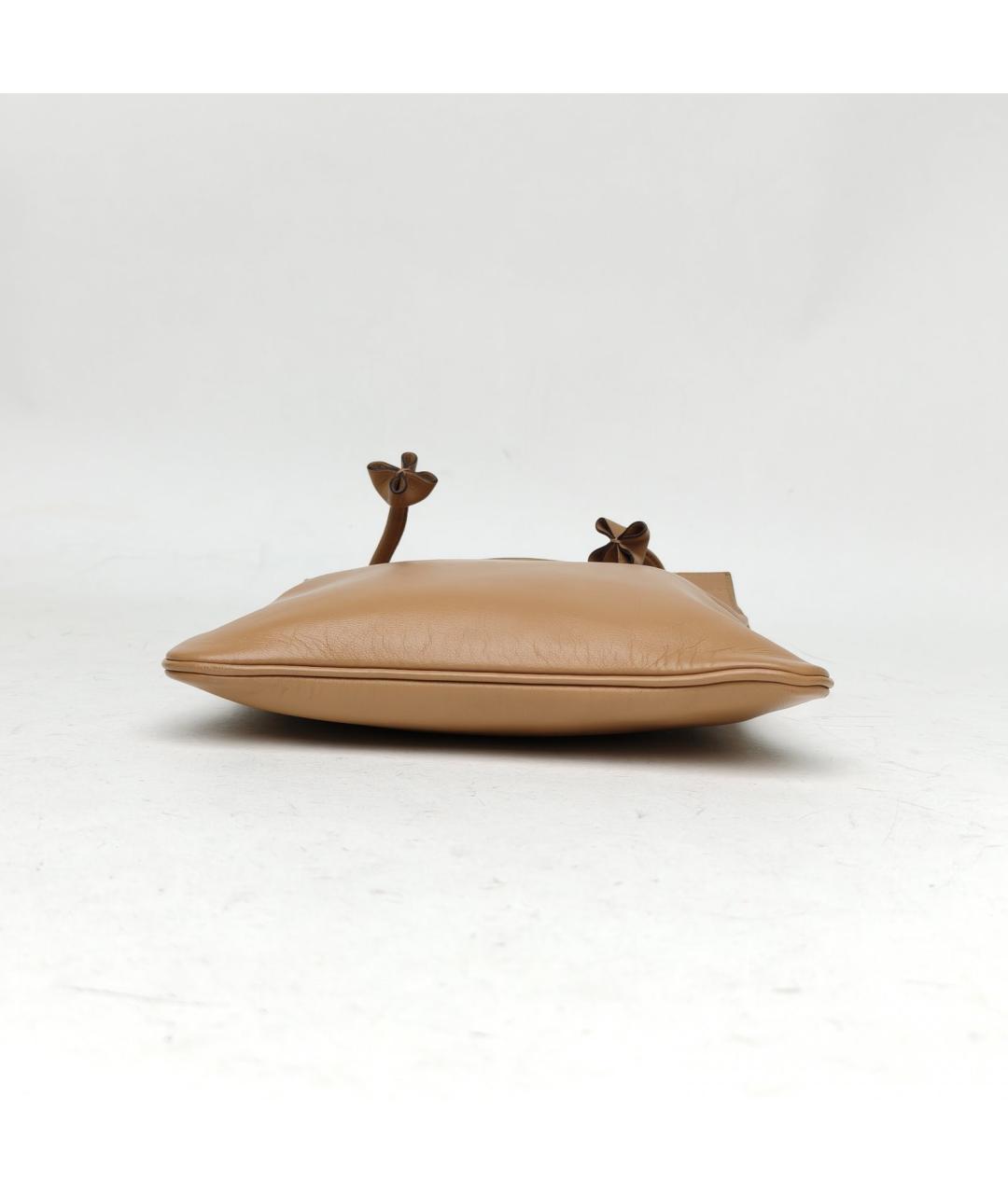 HERMES Коричневая кожаная сумка через плечо, фото 6