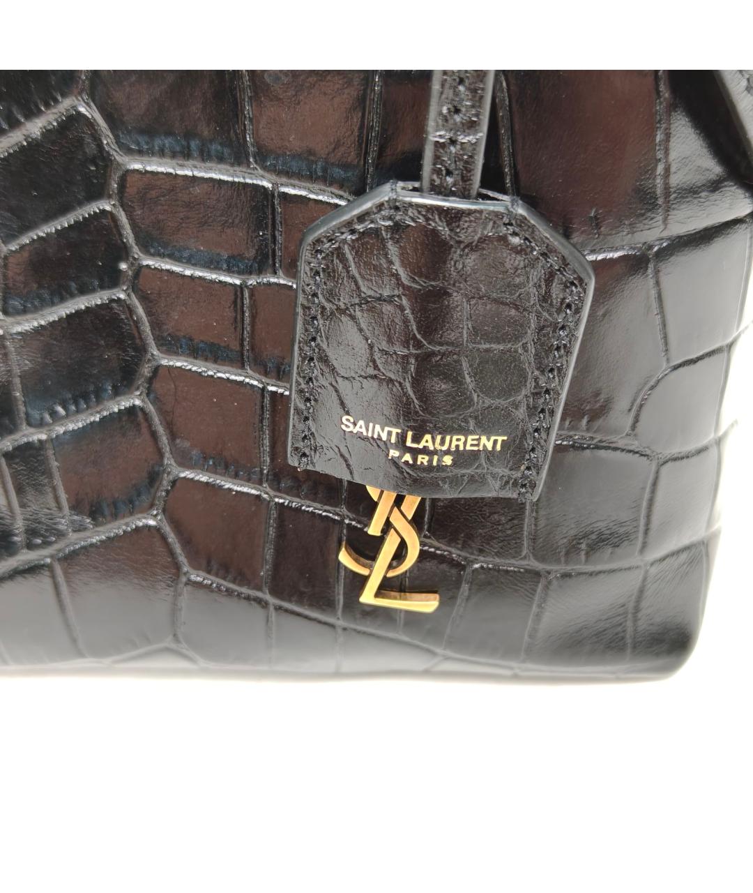 SAINT LAURENT Черная кожаная сумка через плечо, фото 4