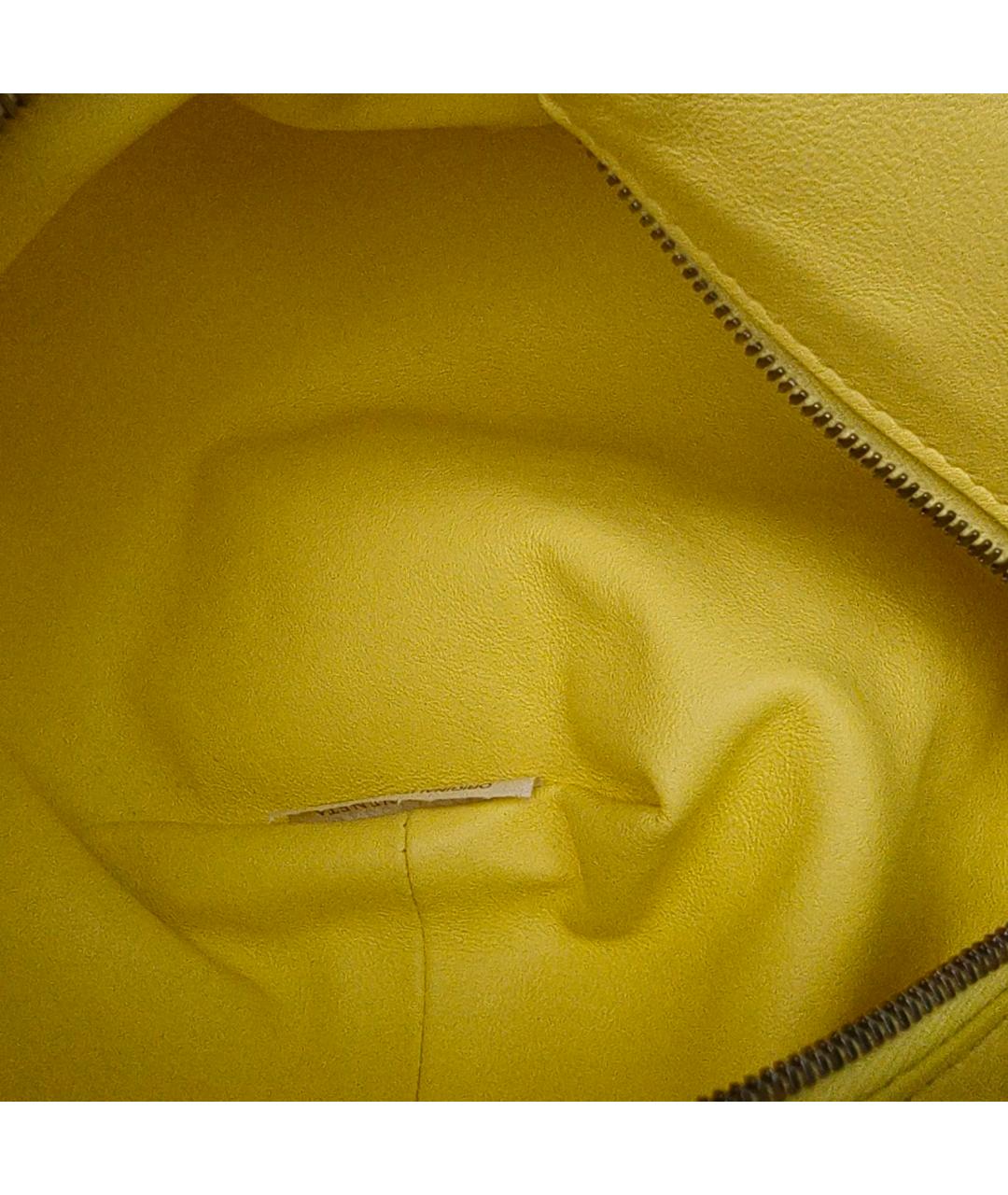 BOTTEGA VENETA Желтая кожаная сумка через плечо, фото 4