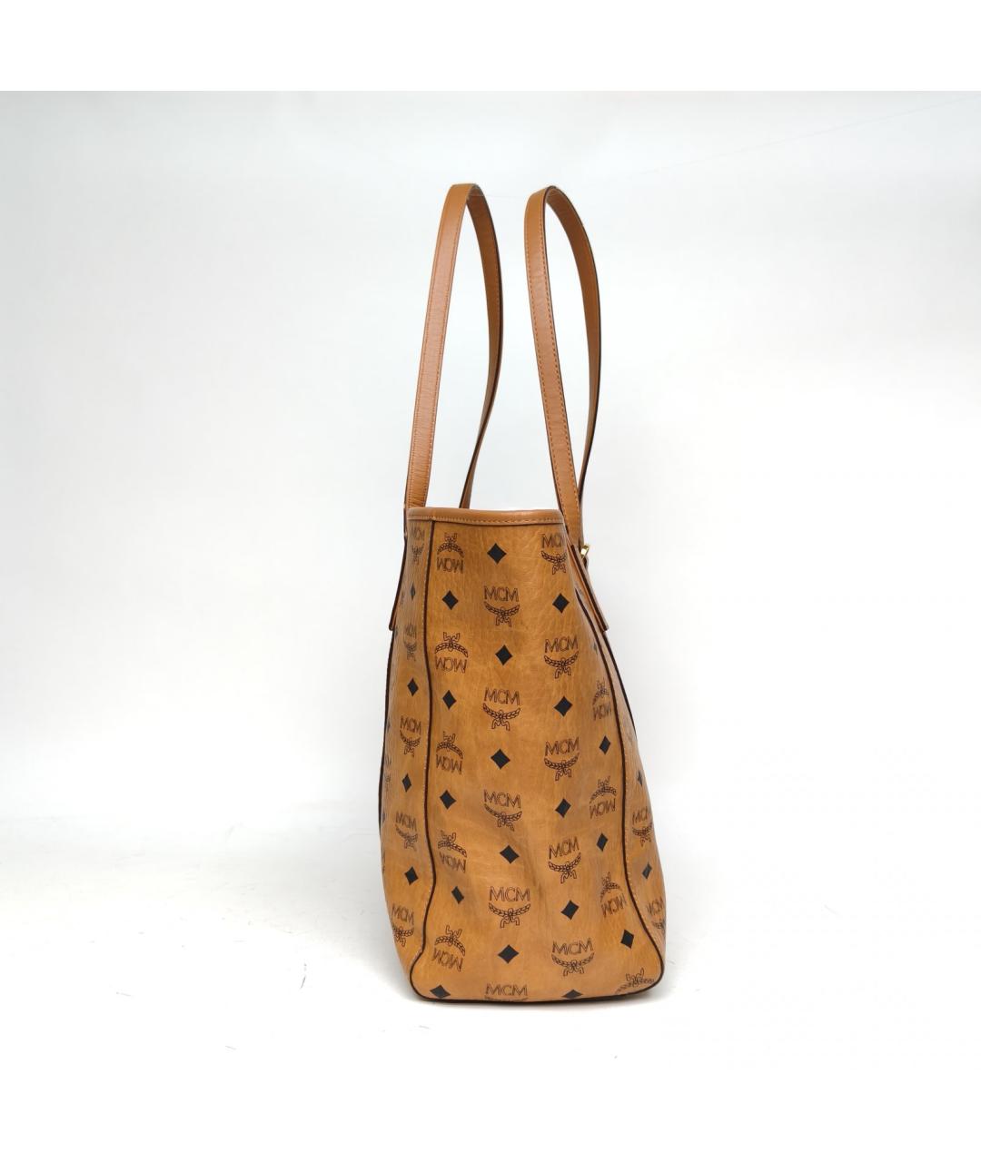 MCM Коричневая кожаная сумка через плечо, фото 5