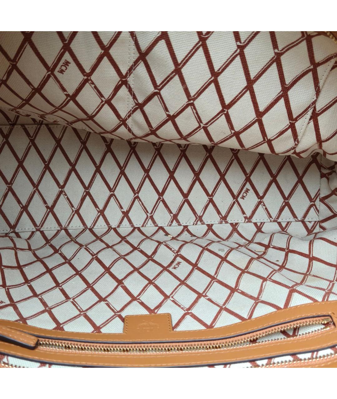 MCM Коричневая кожаная сумка через плечо, фото 7