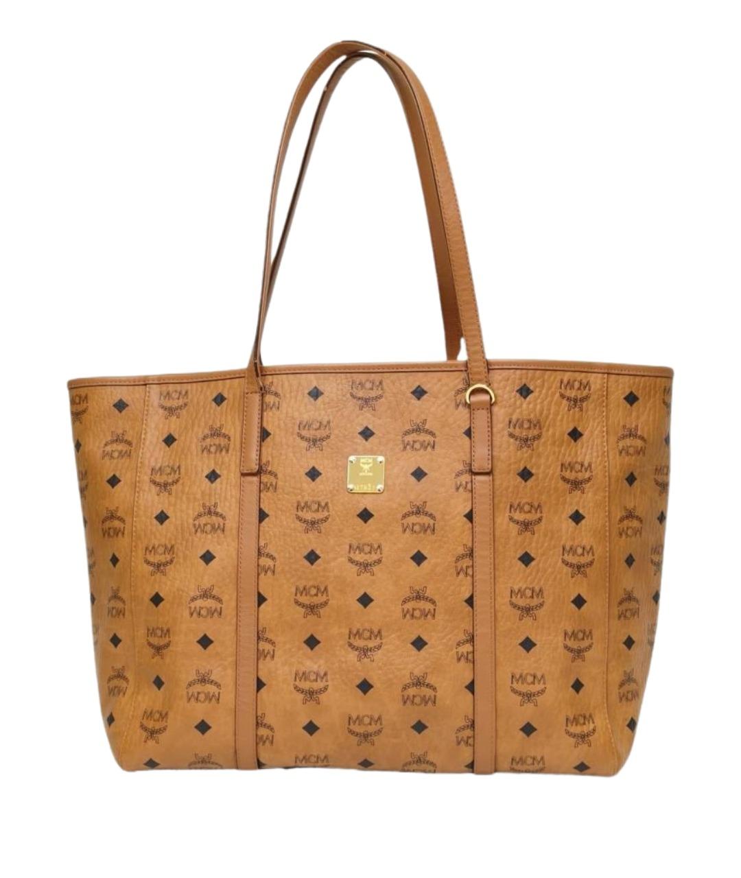 MCM Коричневая кожаная сумка через плечо, фото 1