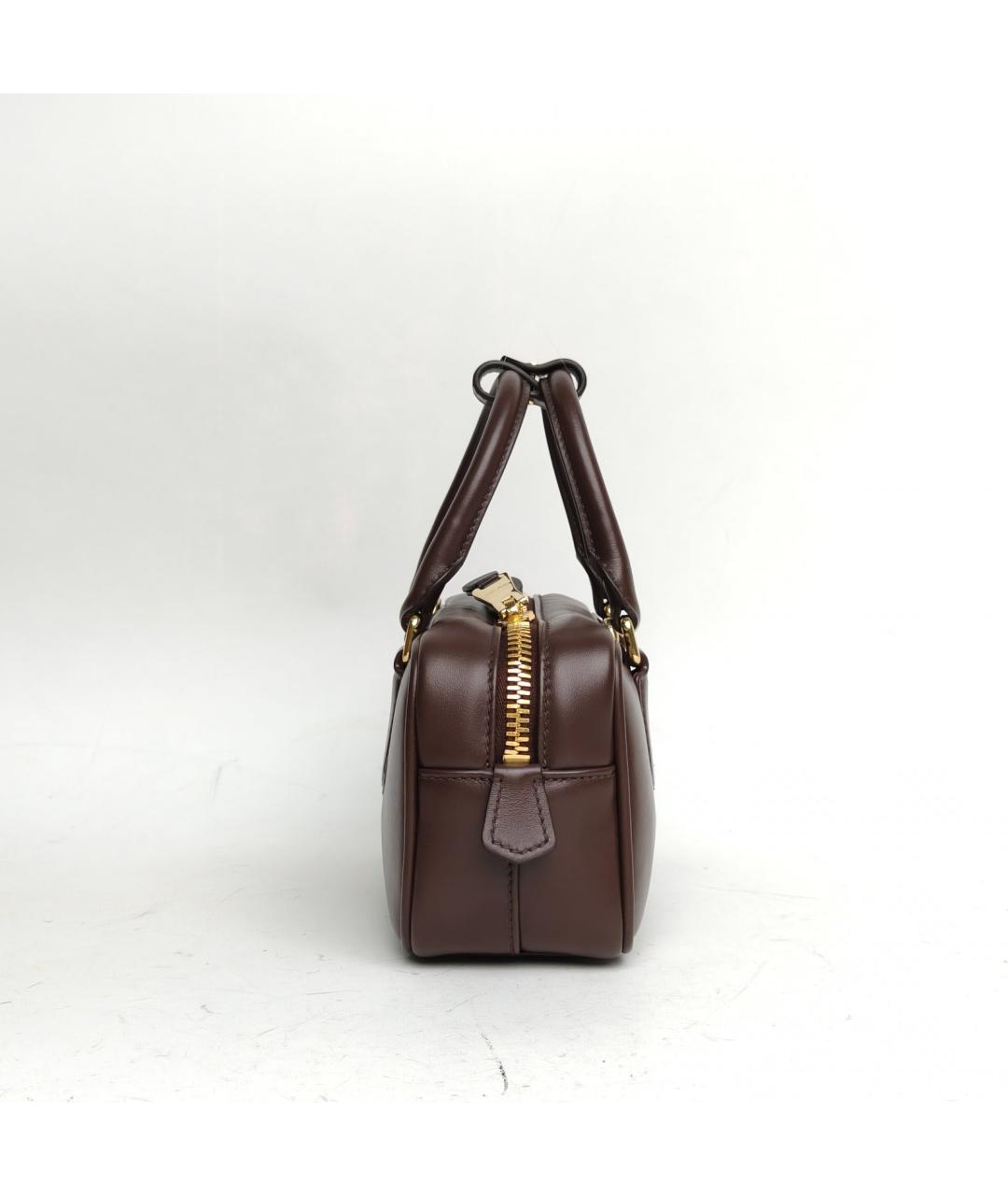 MIU MIU Коричневая кожаная сумка через плечо, фото 3