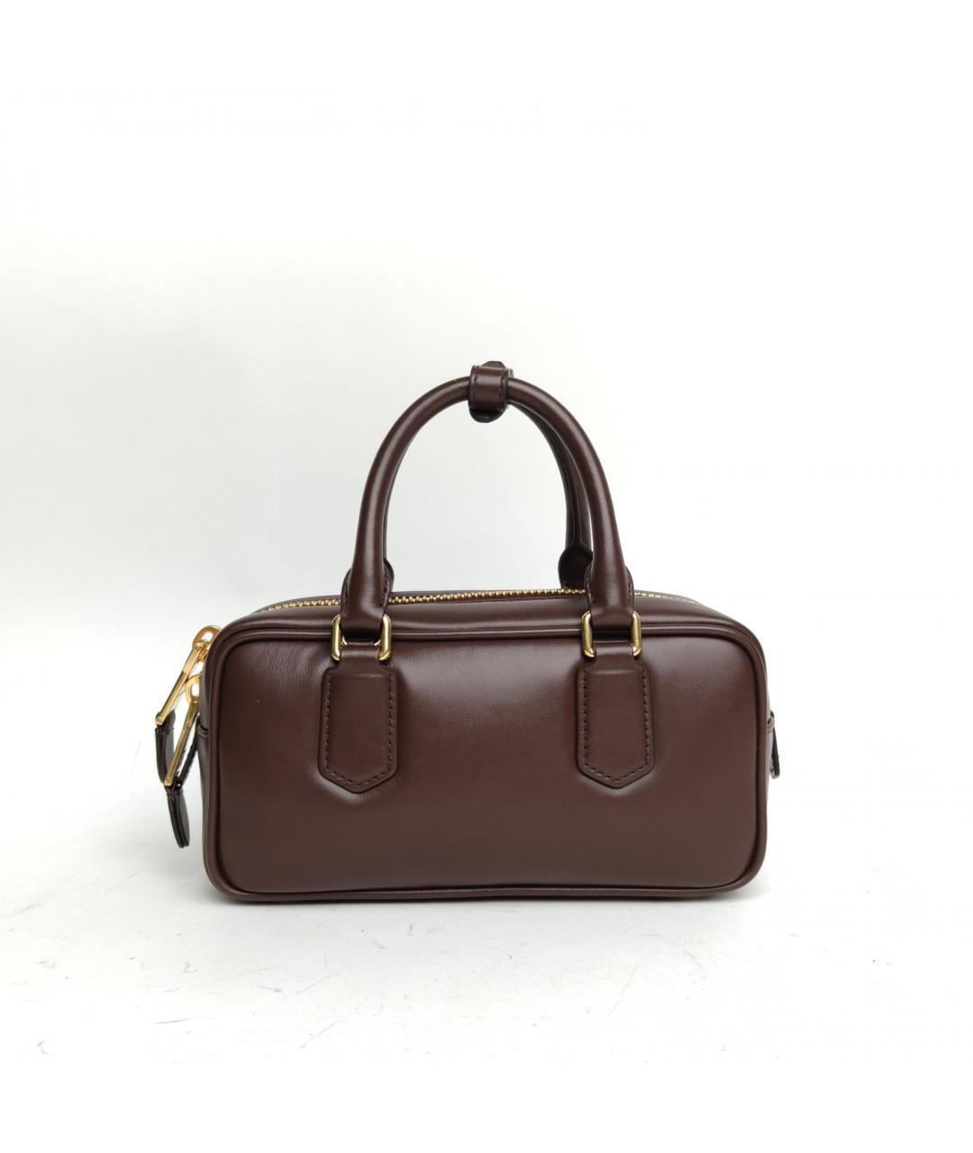 MIU MIU Коричневая кожаная сумка через плечо, фото 4