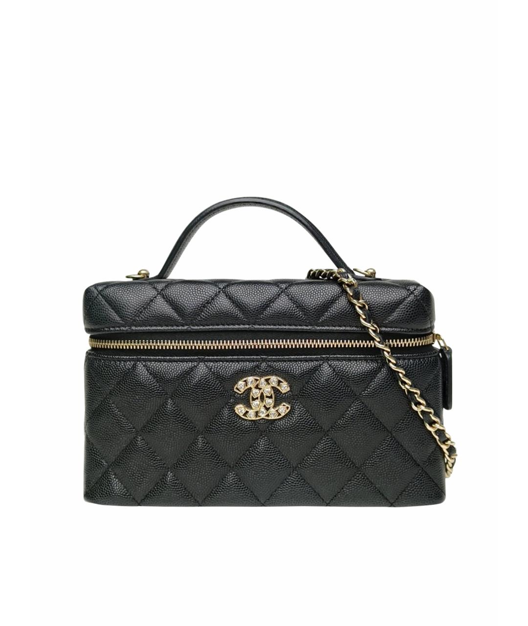 CHANEL Черная кожаная сумка через плечо, фото 1