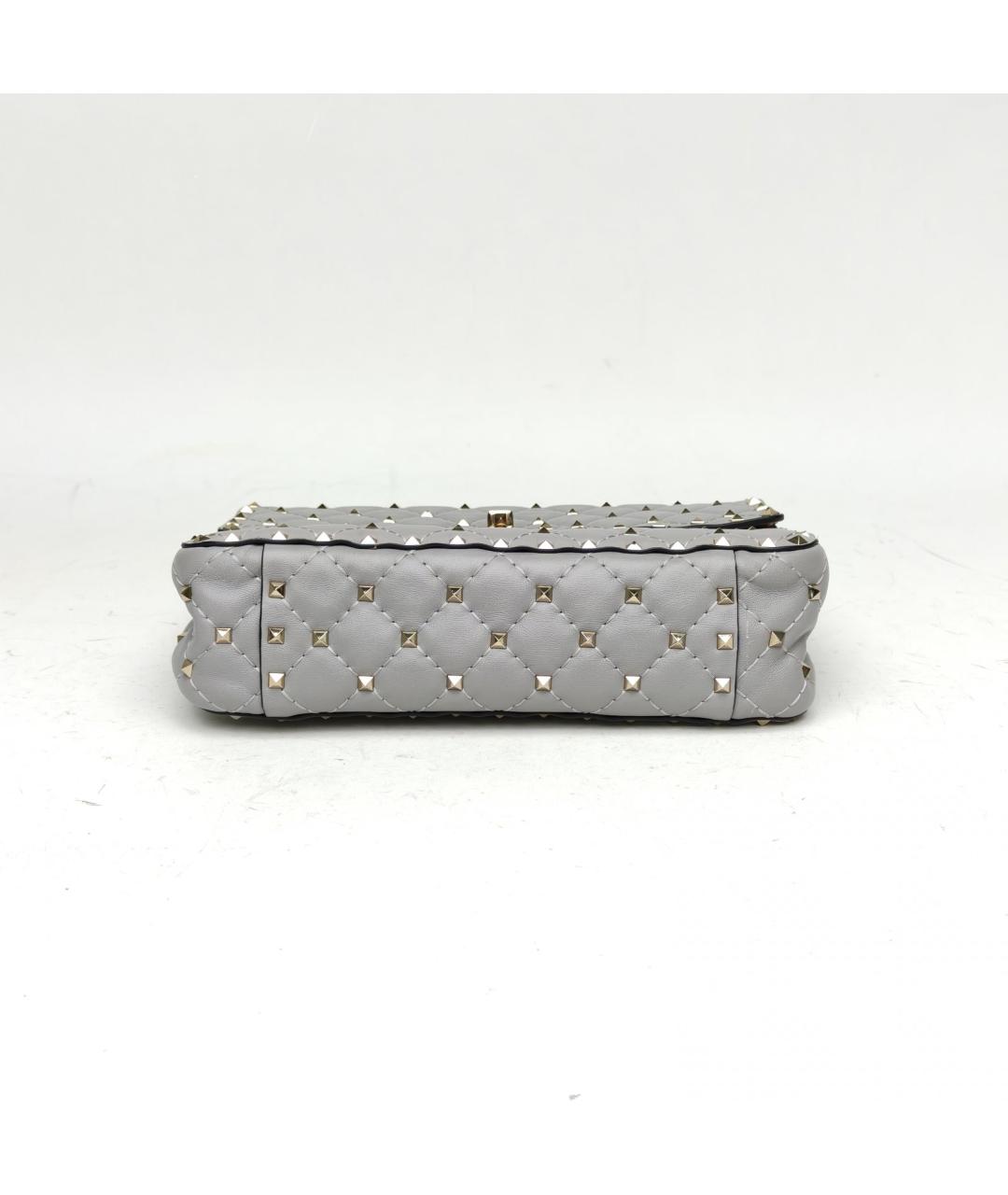 VALENTINO Серая кожаная сумка через плечо, фото 4