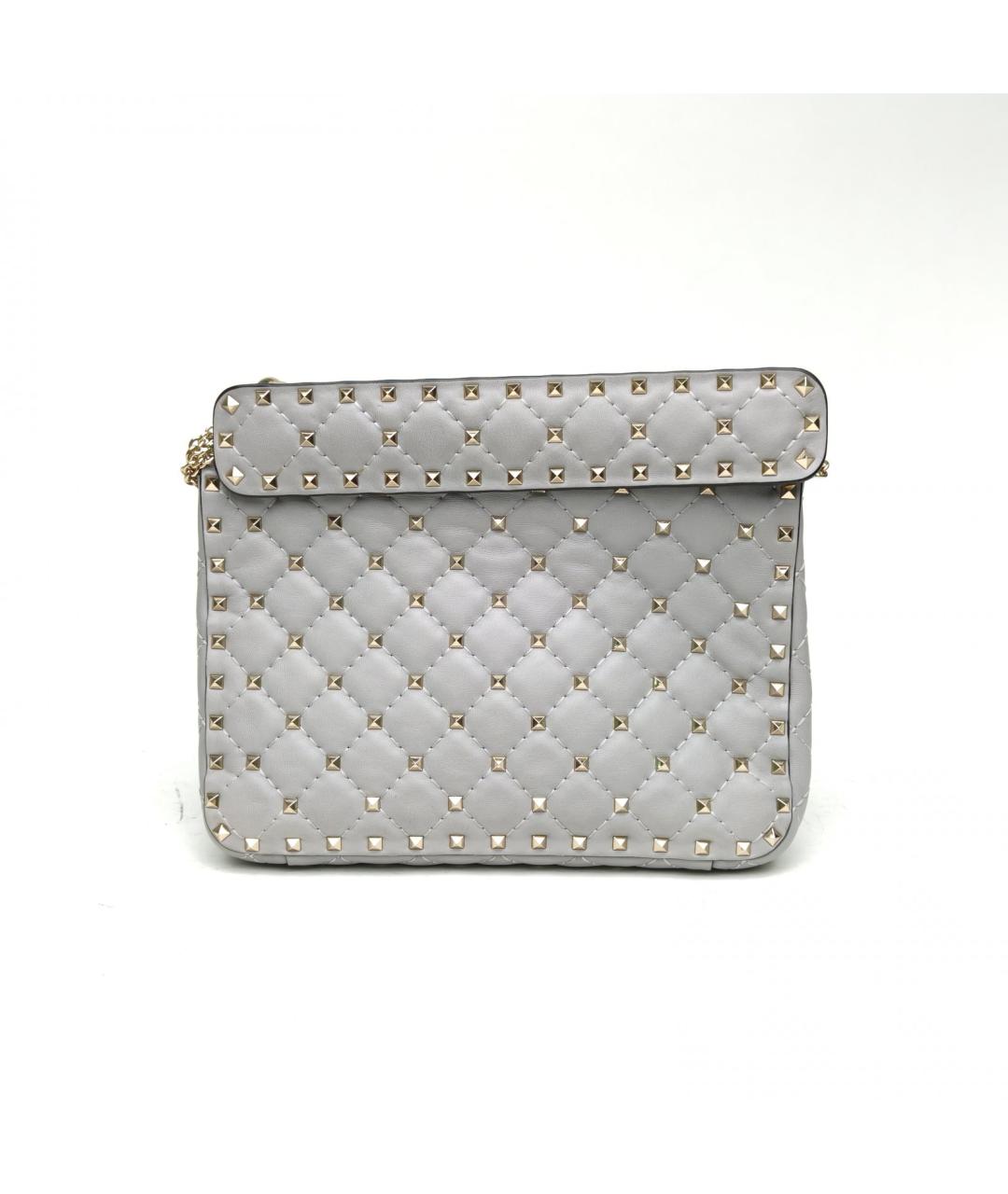 VALENTINO Серая кожаная сумка через плечо, фото 2