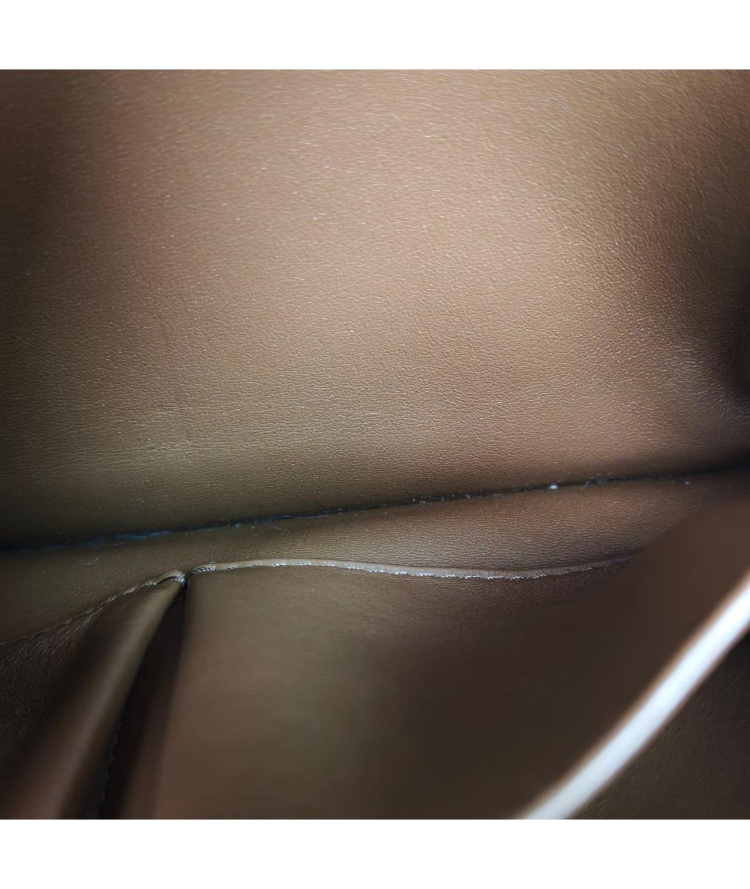 CELINE Коричневая кожаная сумка через плечо, фото 8