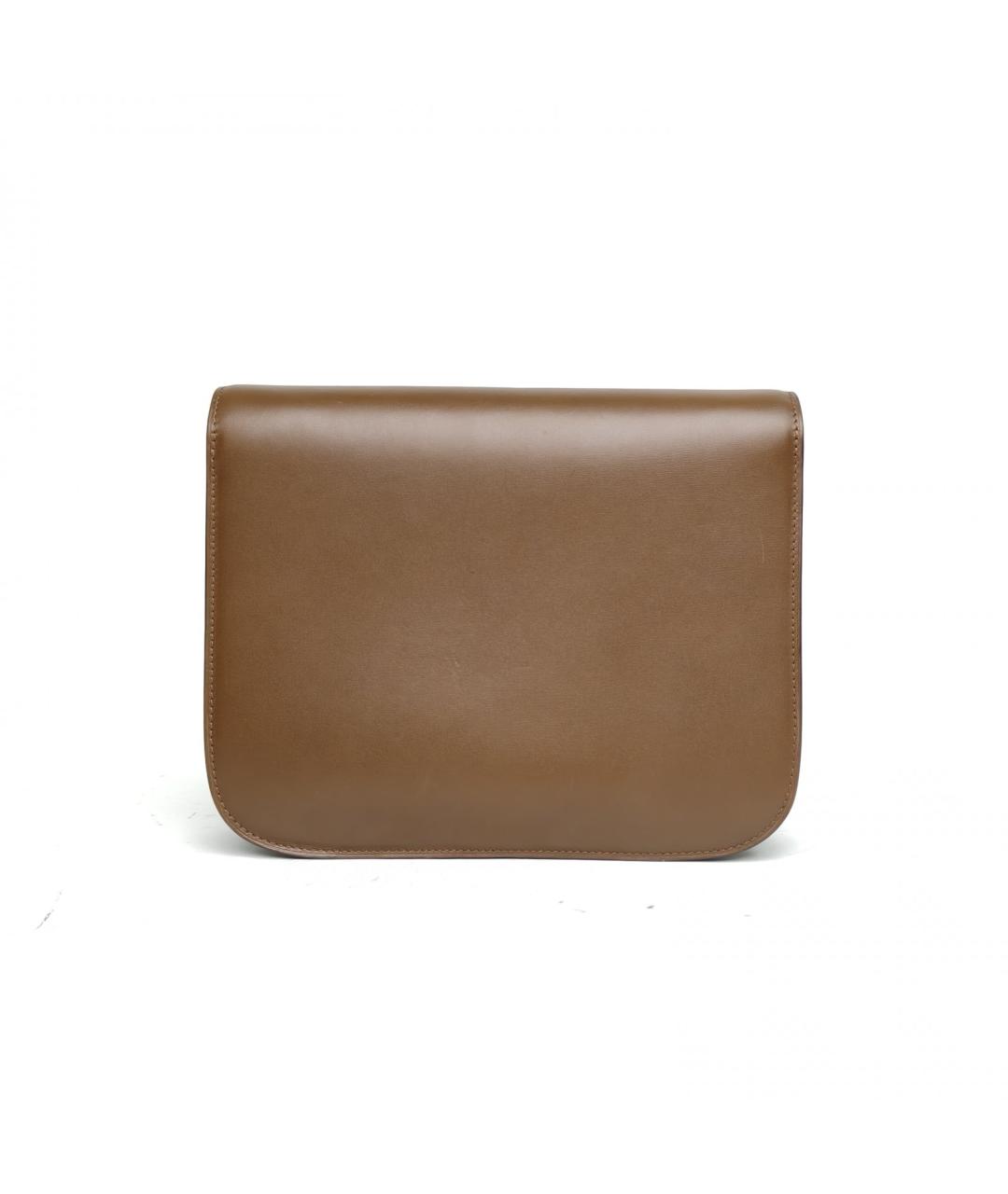 CELINE Коричневая кожаная сумка через плечо, фото 4