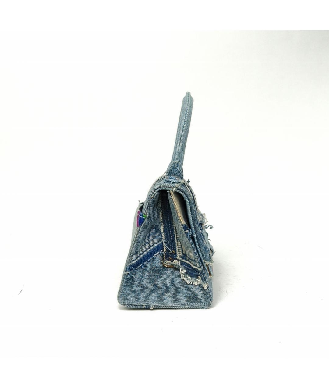BALENCIAGA Синяя деним сумка через плечо, фото 5