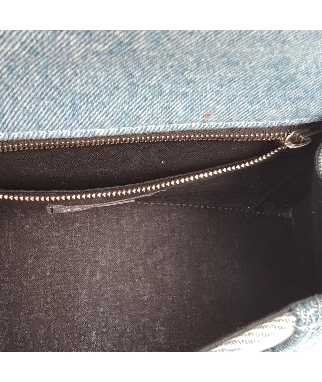 BALENCIAGA Синяя деним сумка через плечо, фото 7