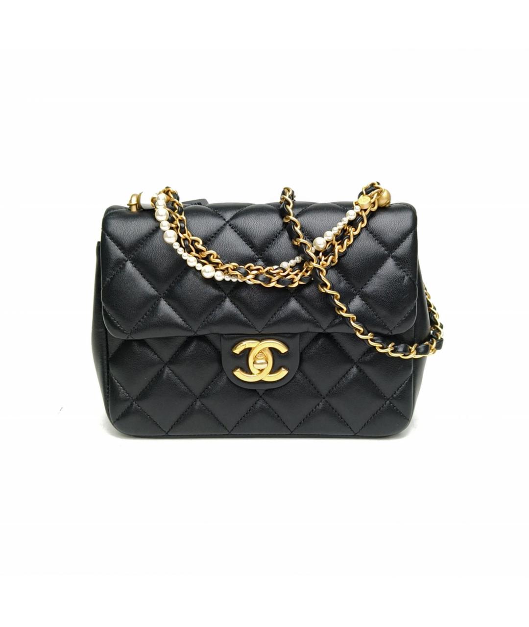 CHANEL Черная кожаная сумка через плечо, фото 2