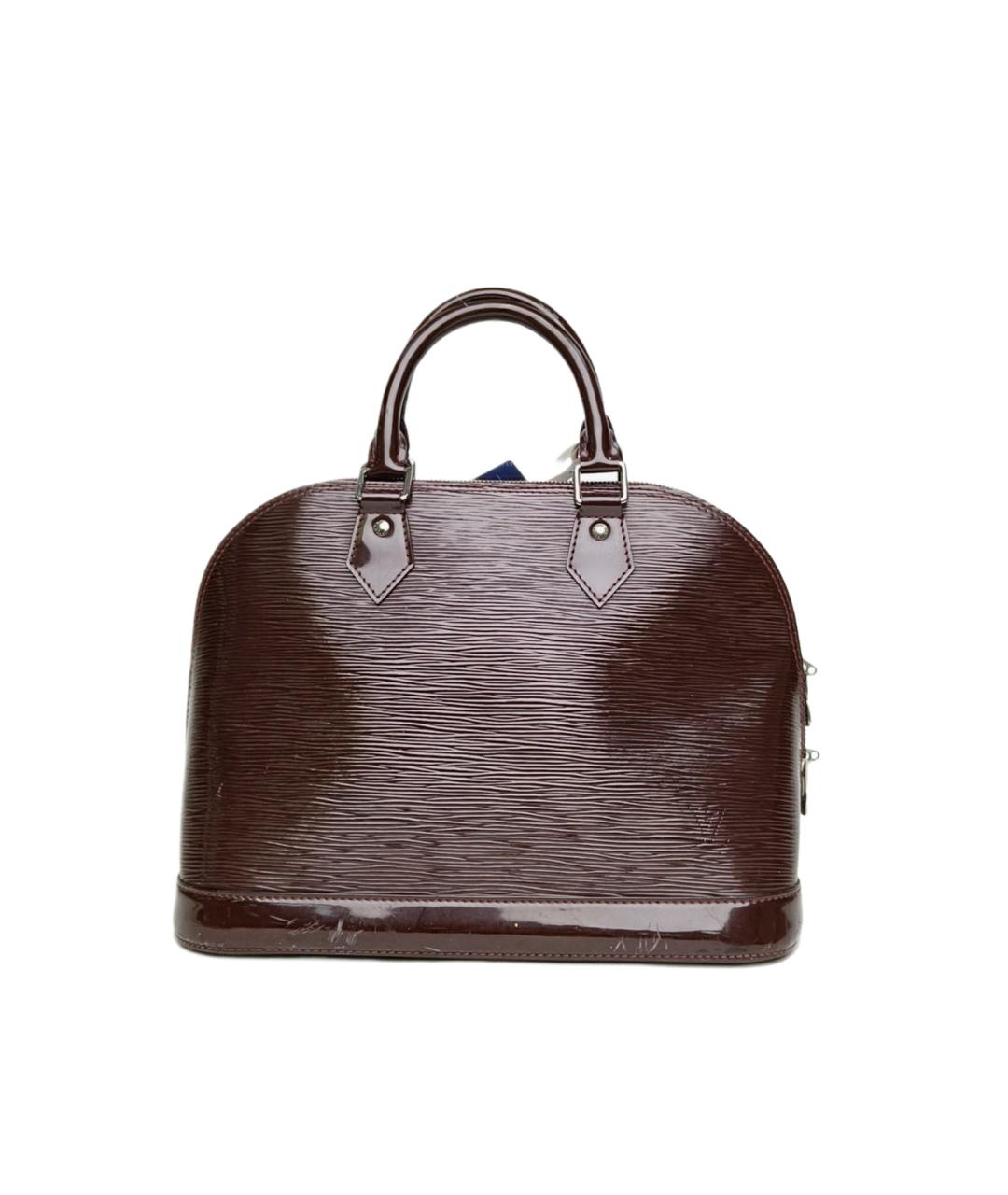 LOUIS VUITTON Бордовая сумка с короткими ручками из лакированной кожи, фото 7