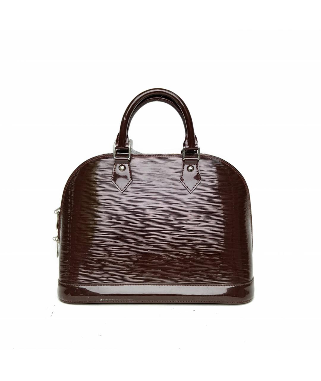 LOUIS VUITTON Бордовая сумка с короткими ручками из лакированной кожи, фото 3