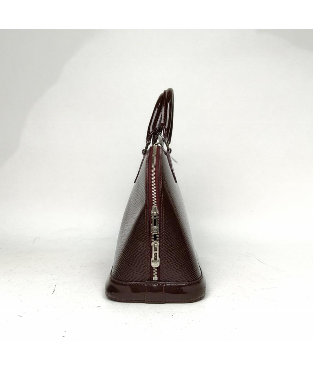 LOUIS VUITTON Бордовая сумка с короткими ручками из лакированной кожи, фото 2