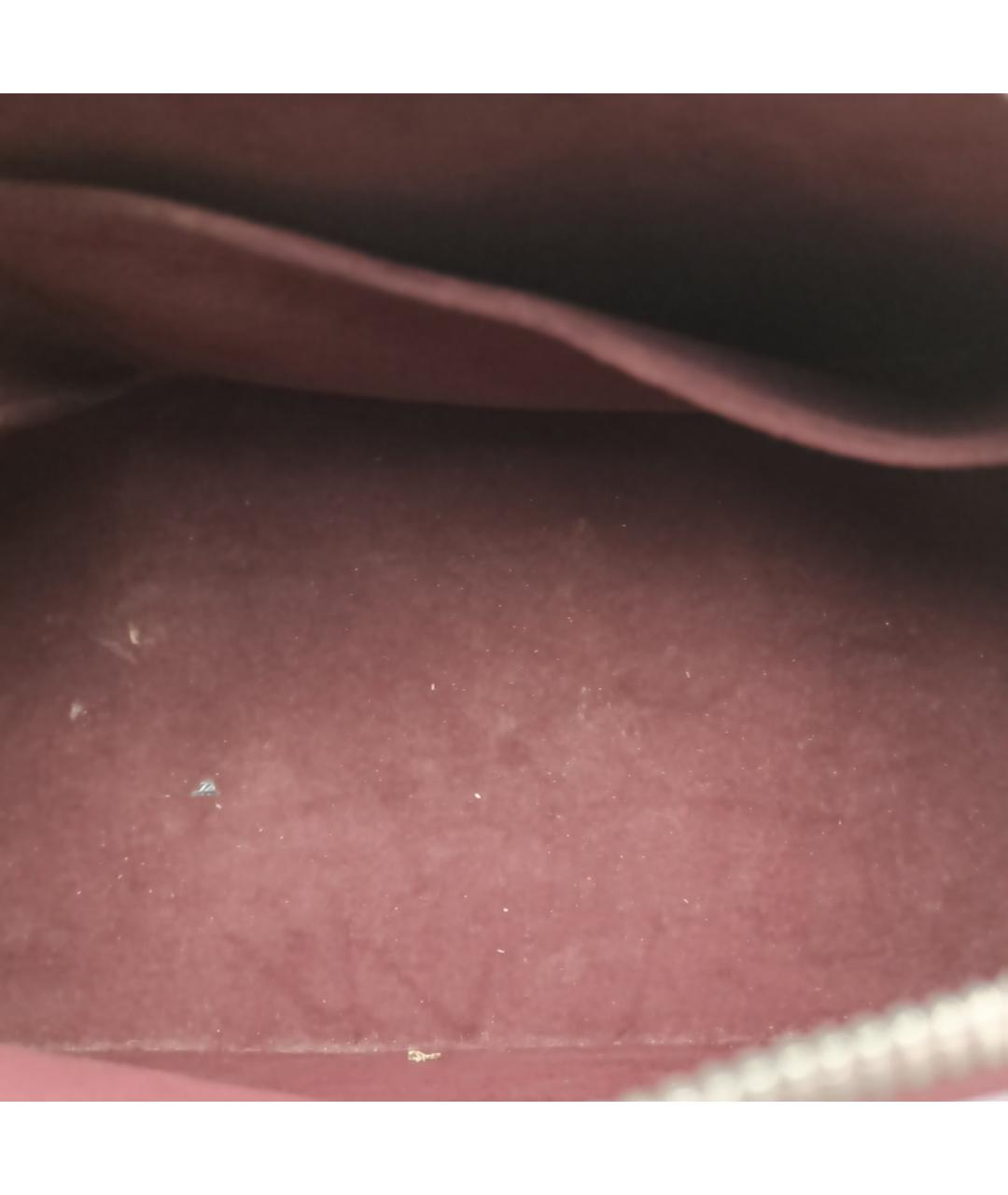 LOUIS VUITTON Бордовая сумка с короткими ручками из лакированной кожи, фото 5