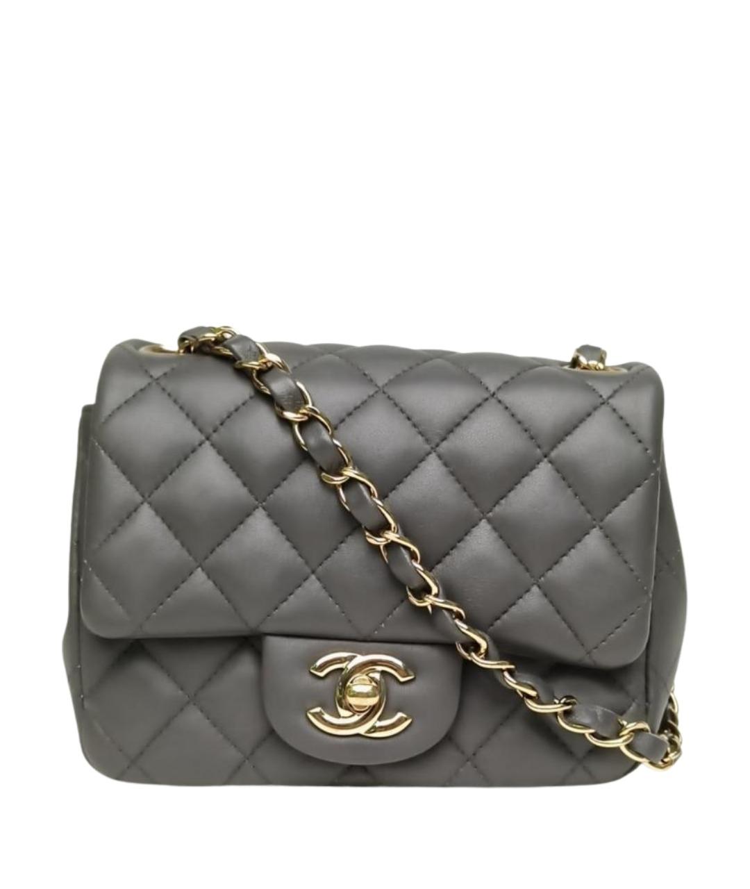 CHANEL Серая сумка через плечо, фото 11