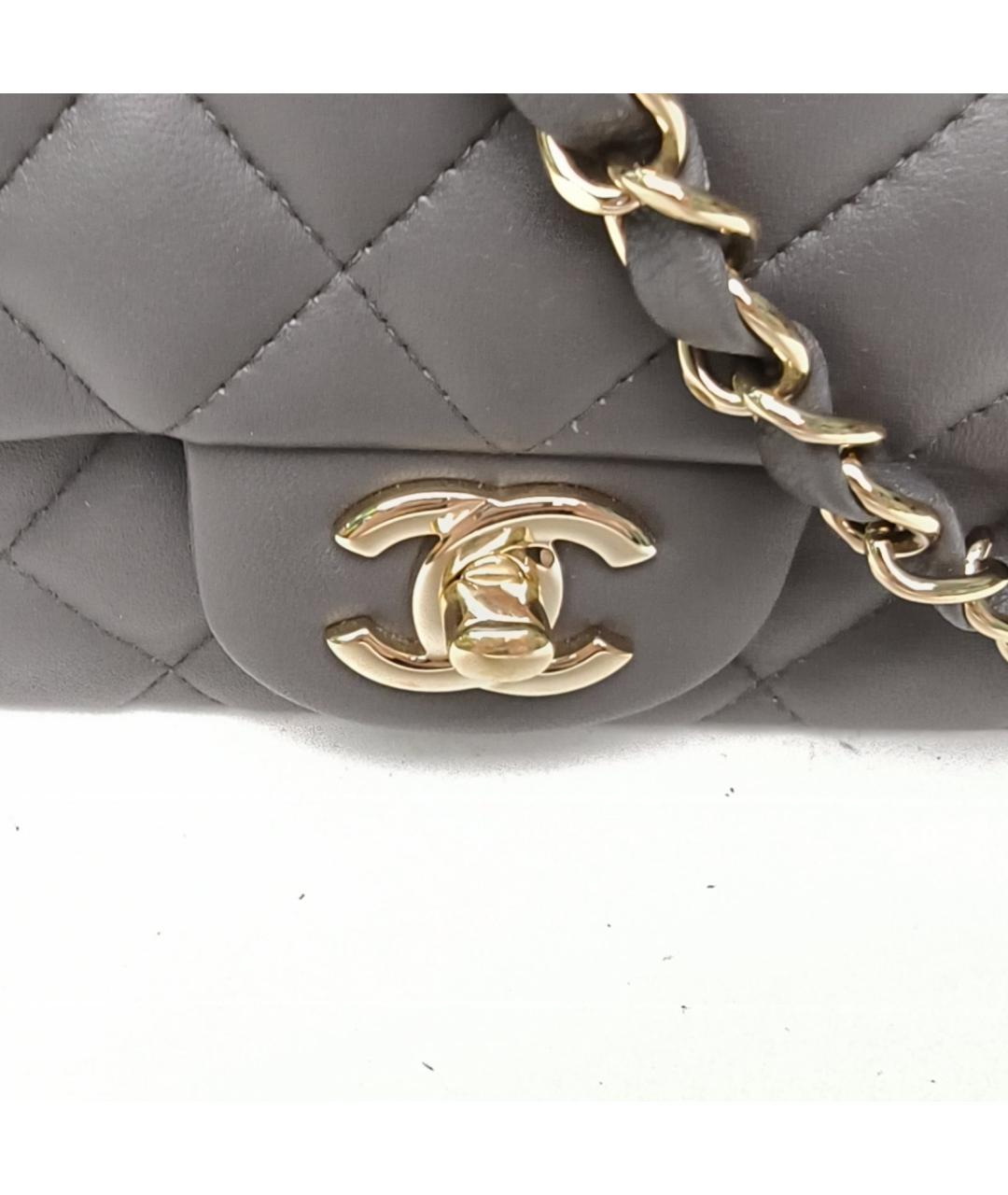 CHANEL Серая сумка через плечо, фото 8