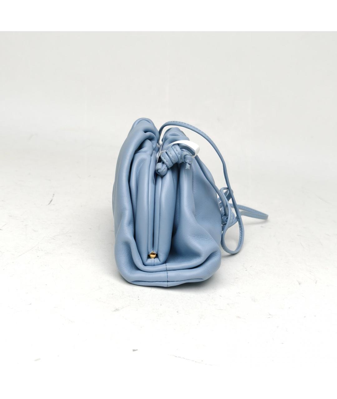 BOTTEGA VENETA Голубая кожаная сумка через плечо, фото 4