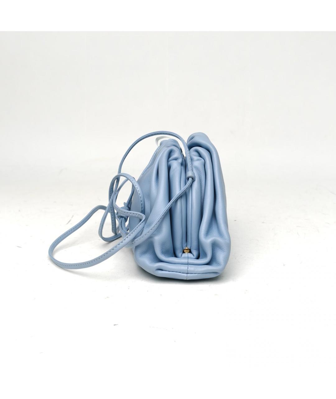 BOTTEGA VENETA Голубая кожаная сумка через плечо, фото 2