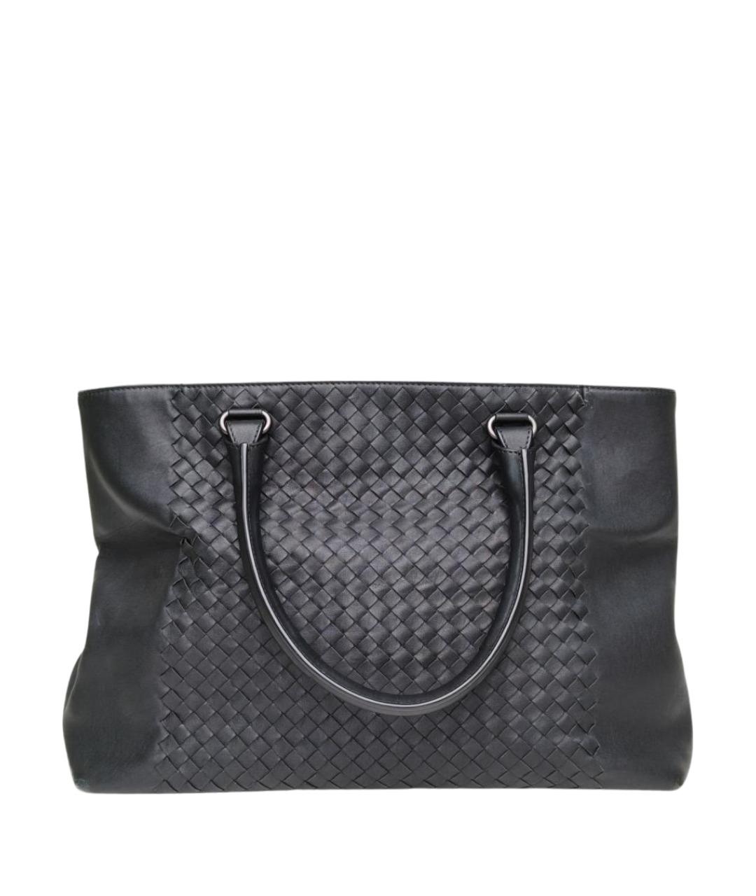 BOTTEGA VENETA Черная кожаная сумка через плечо, фото 1