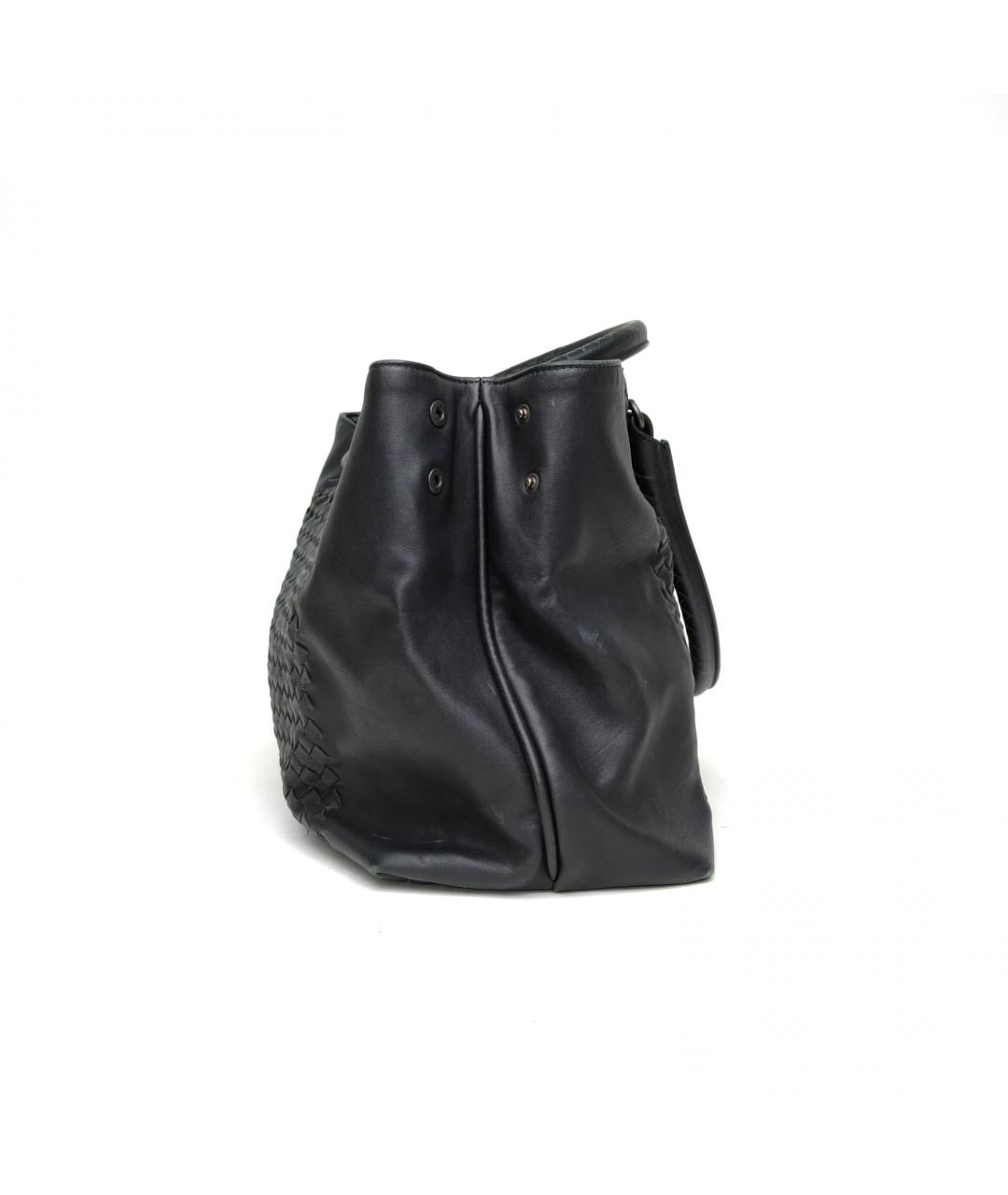 BOTTEGA VENETA Черная кожаная сумка через плечо, фото 5