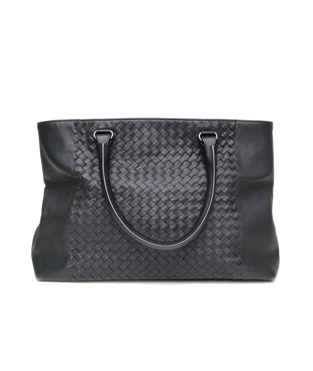 BOTTEGA VENETA Черная кожаная сумка через плечо, фото 2