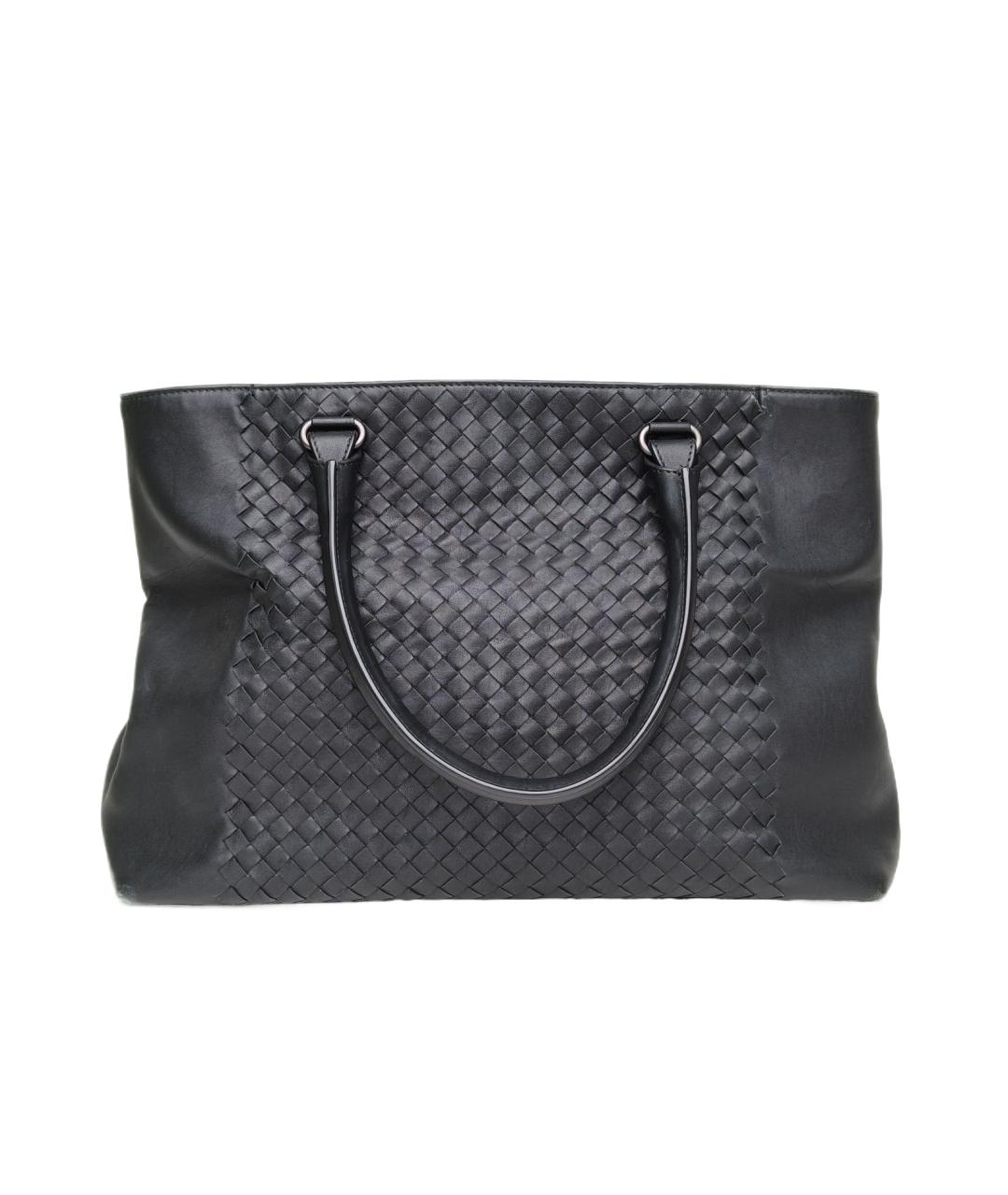 BOTTEGA VENETA Черная кожаная сумка через плечо, фото 9