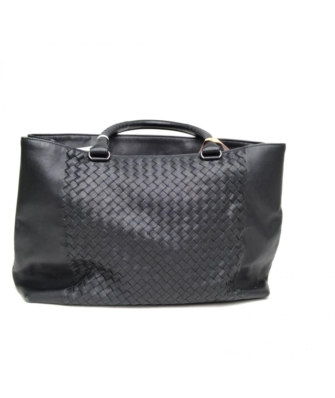 BOTTEGA VENETA Черная кожаная сумка через плечо, фото 4