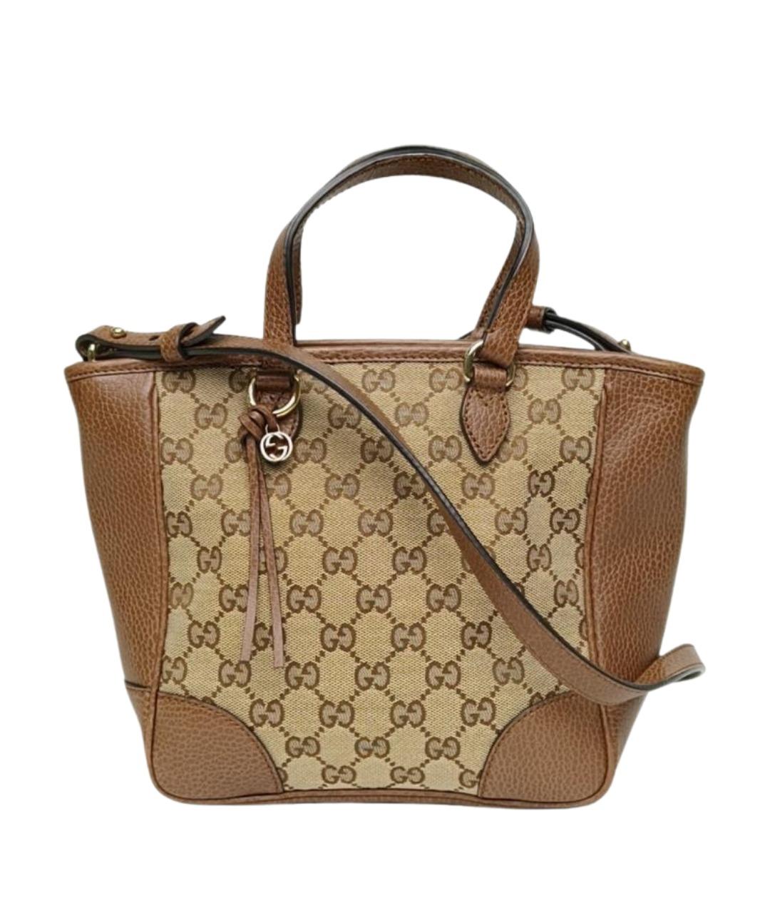 GUCCI Коричневая кожаная сумка через плечо, фото 1