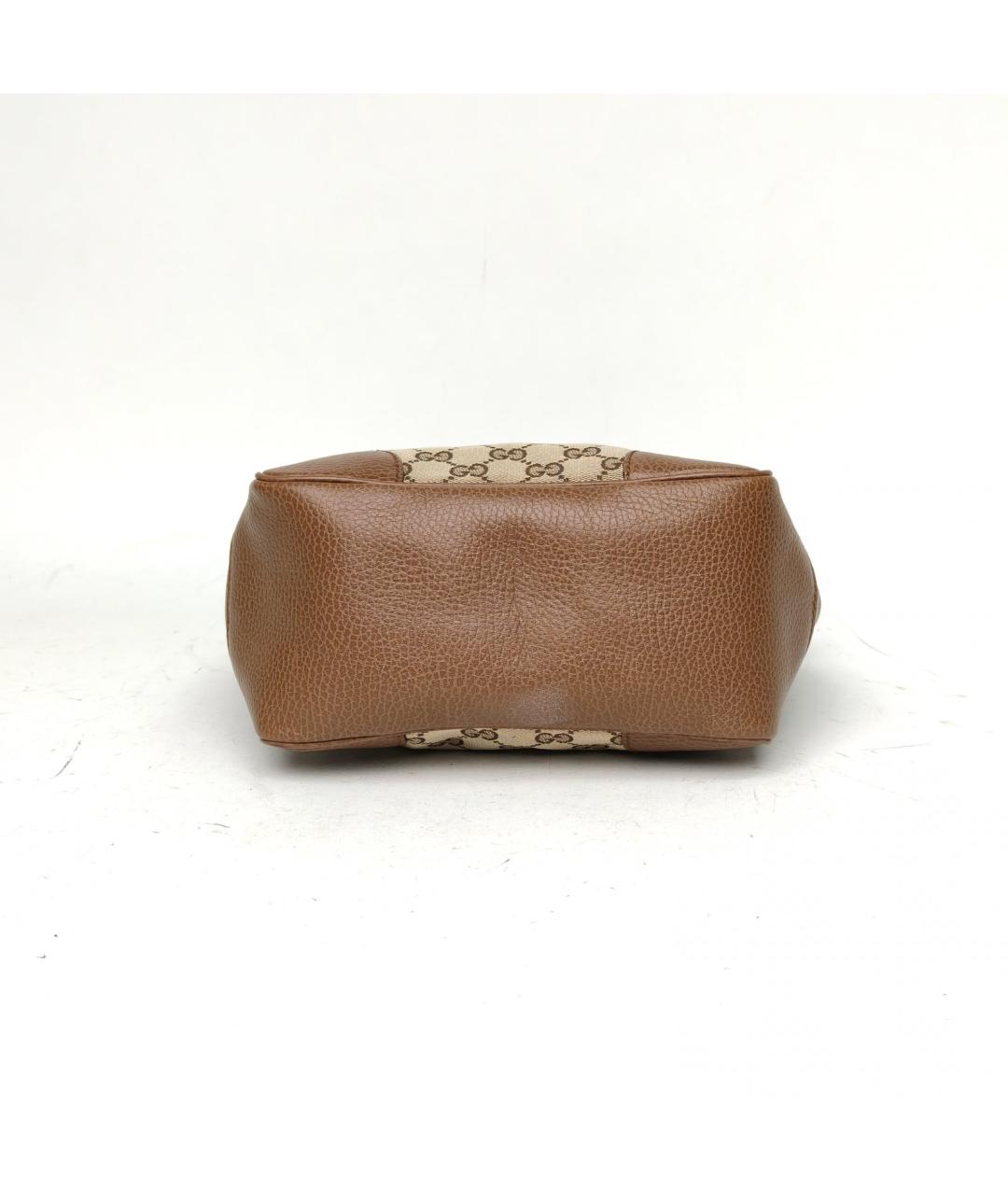 GUCCI Коричневая кожаная сумка через плечо, фото 6
