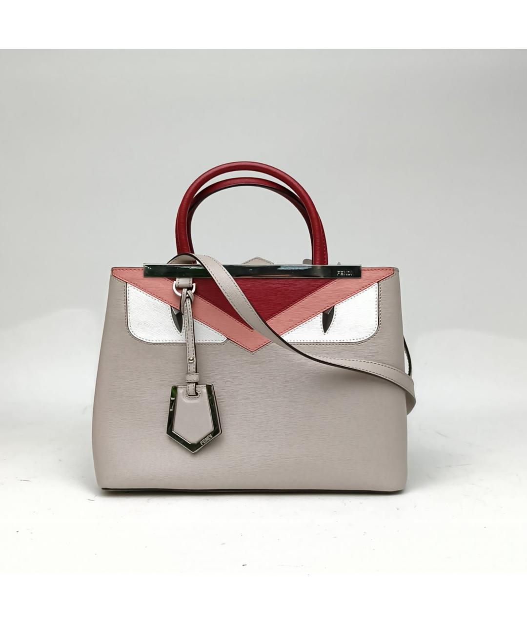 FENDI Серая кожаная сумка через плечо, фото 2