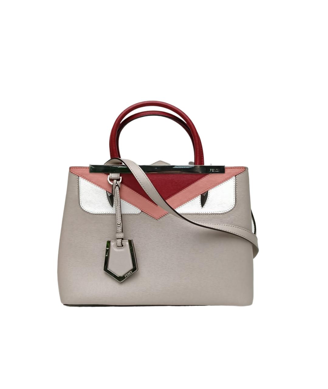 FENDI Серая кожаная сумка через плечо, фото 10