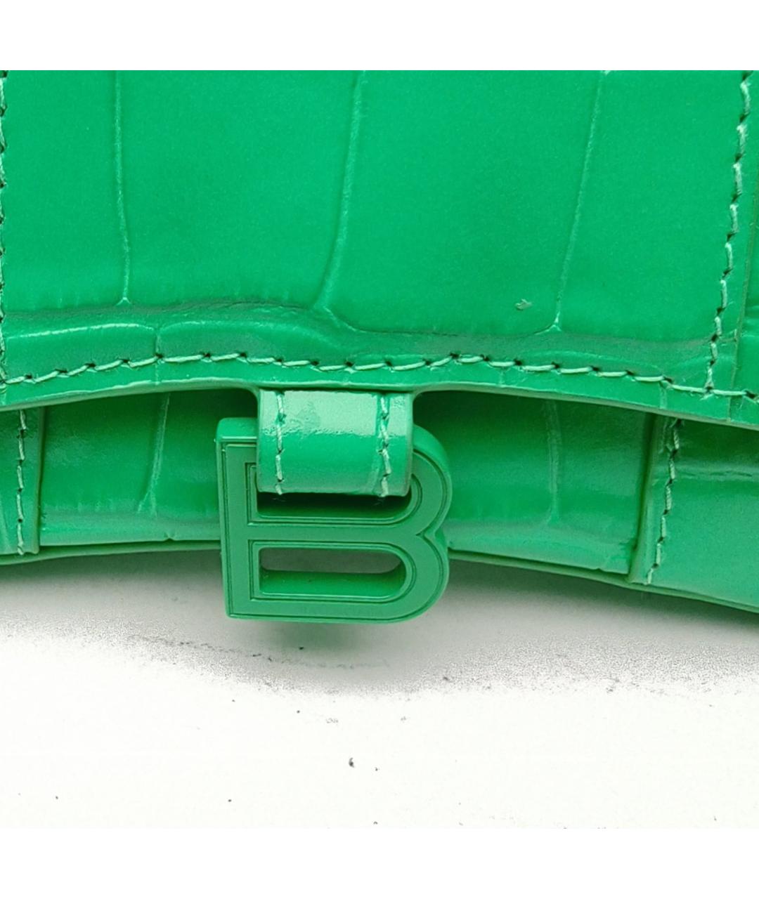 BALENCIAGA Зеленая кожаная сумка через плечо, фото 4
