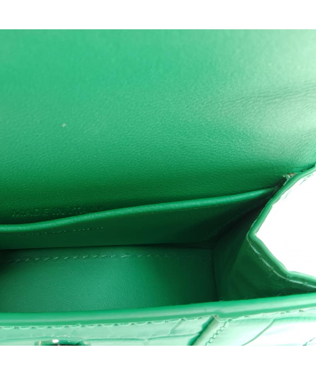 BALENCIAGA Зеленая кожаная сумка через плечо, фото 3