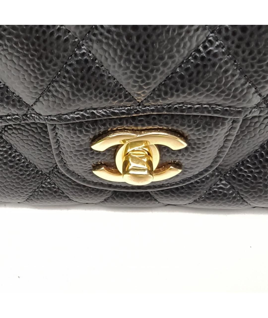 CHANEL Черная кожаная сумка через плечо, фото 7