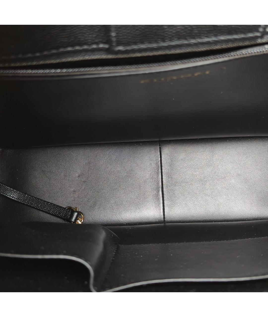 CHANEL Черная кожаная сумка тоут, фото 7