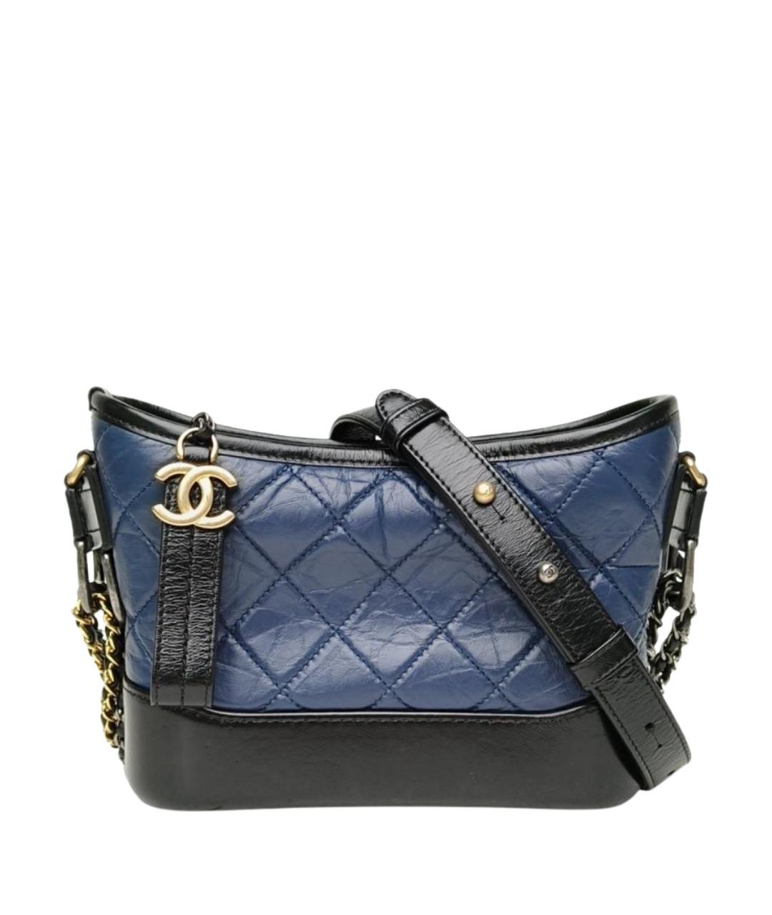 CHANEL Синяя кожаная сумка через плечо, фото 1