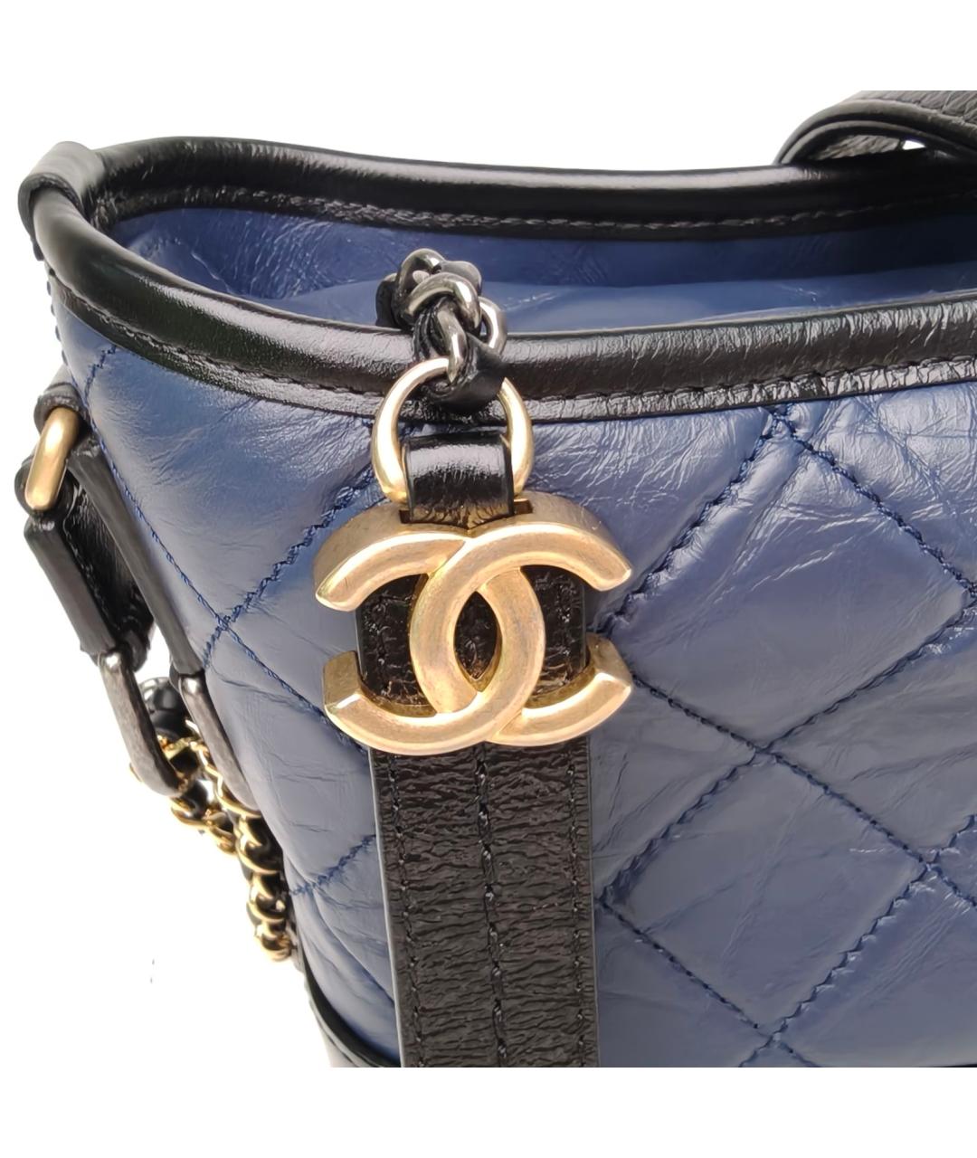 CHANEL Синяя кожаная сумка через плечо, фото 7
